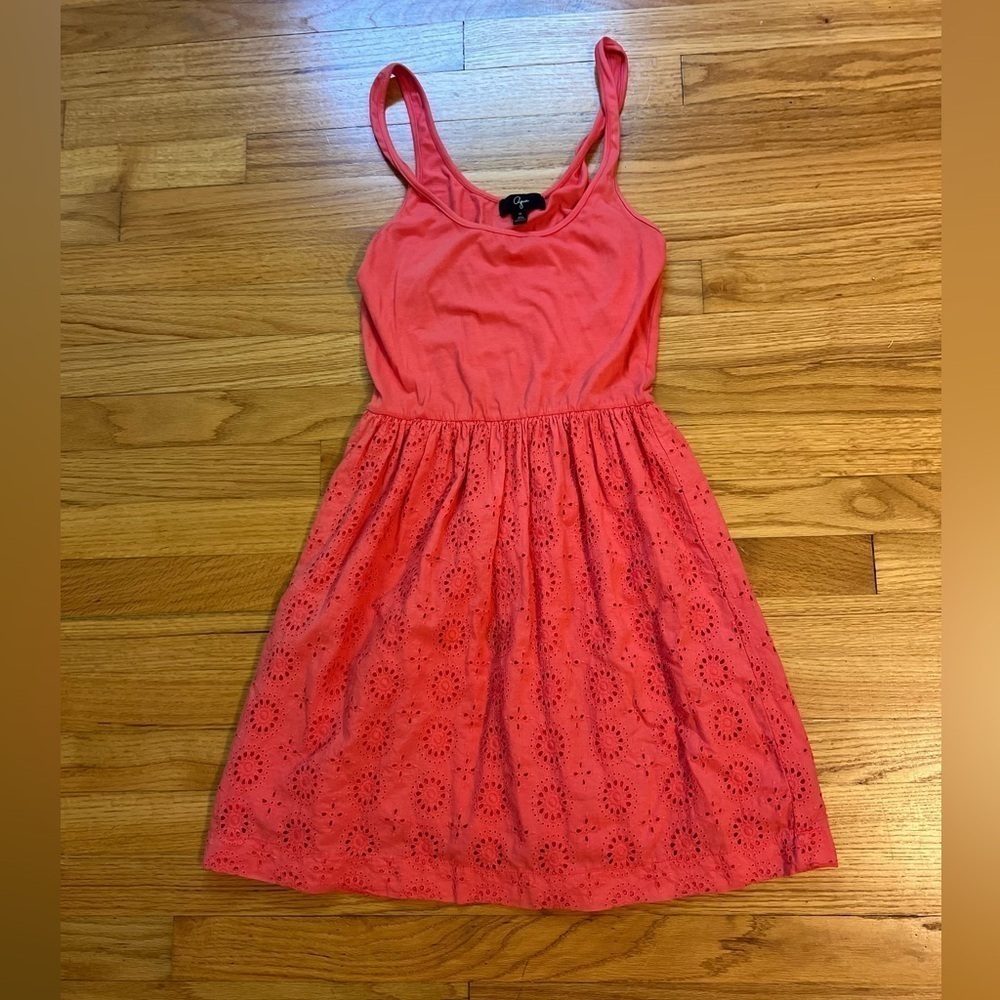 Aqua eyelet dress